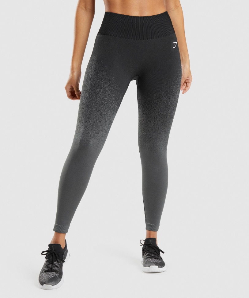 Gymshark Adapt Ombre Nahtlose Leggings Schwarz-grau