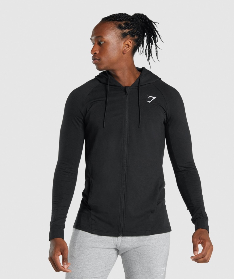 Gymshark Critical 2.0 Kapuzenpullover Mit Reißverschluss Schwarz