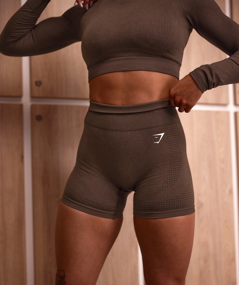 Gymshark Espresso Marl Vital Nahtlose 2.0 Shorts