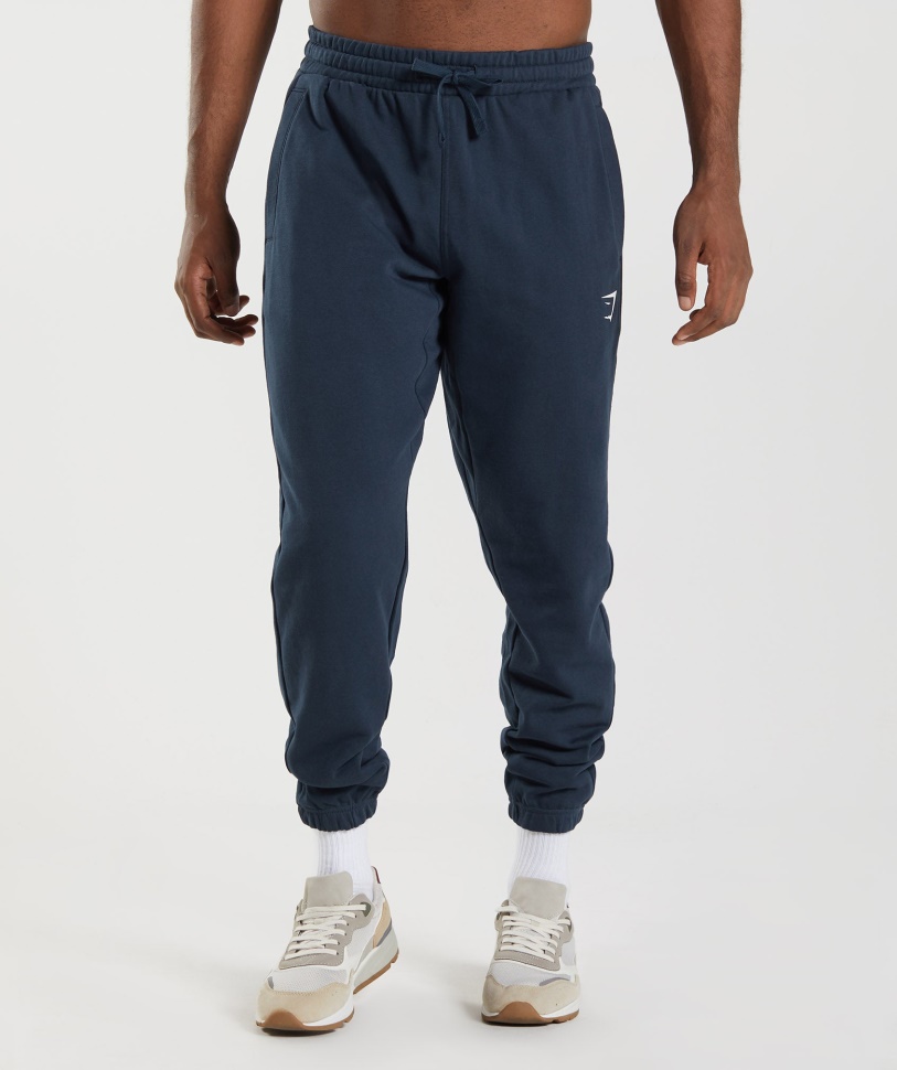Gymshark Essential übergroße Jogginghose Marineblau