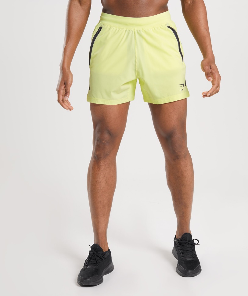 Gymshark Firefly Green Apex 5" Perform Shorts
