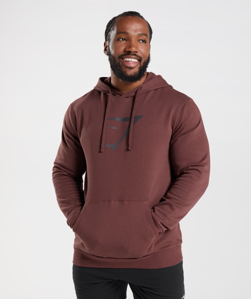 Gymshark Sharkhead Infill Hoodie Kirschbraun