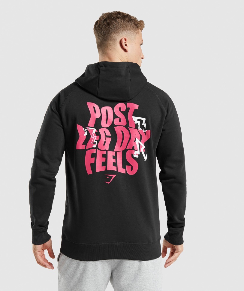 Leg Day Hoodie Schwarz Gymshark