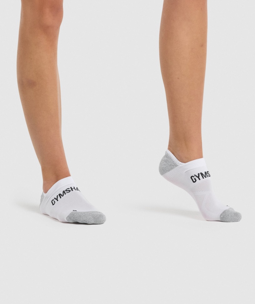 No Show Performance Socken White Gymshark