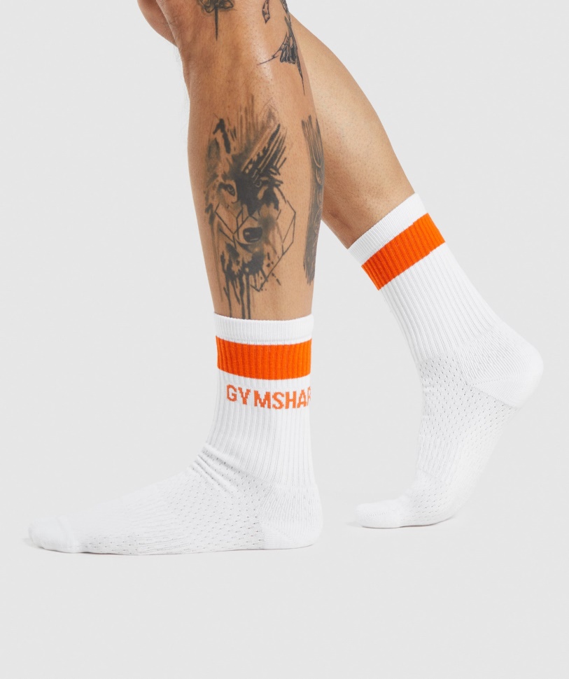 Premium Logo Crew Socken Sport Orange Gymshark