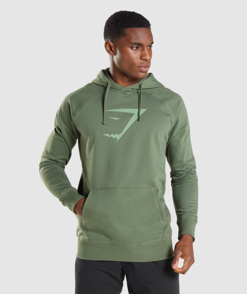 Sharkhead Infill Hoodie Grün Gymshark