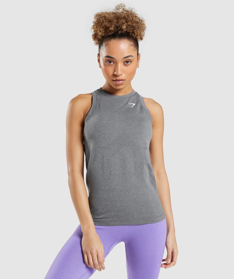 Vital Seamless 2.0 Light Tank Smokey Grey Merl Gymshark